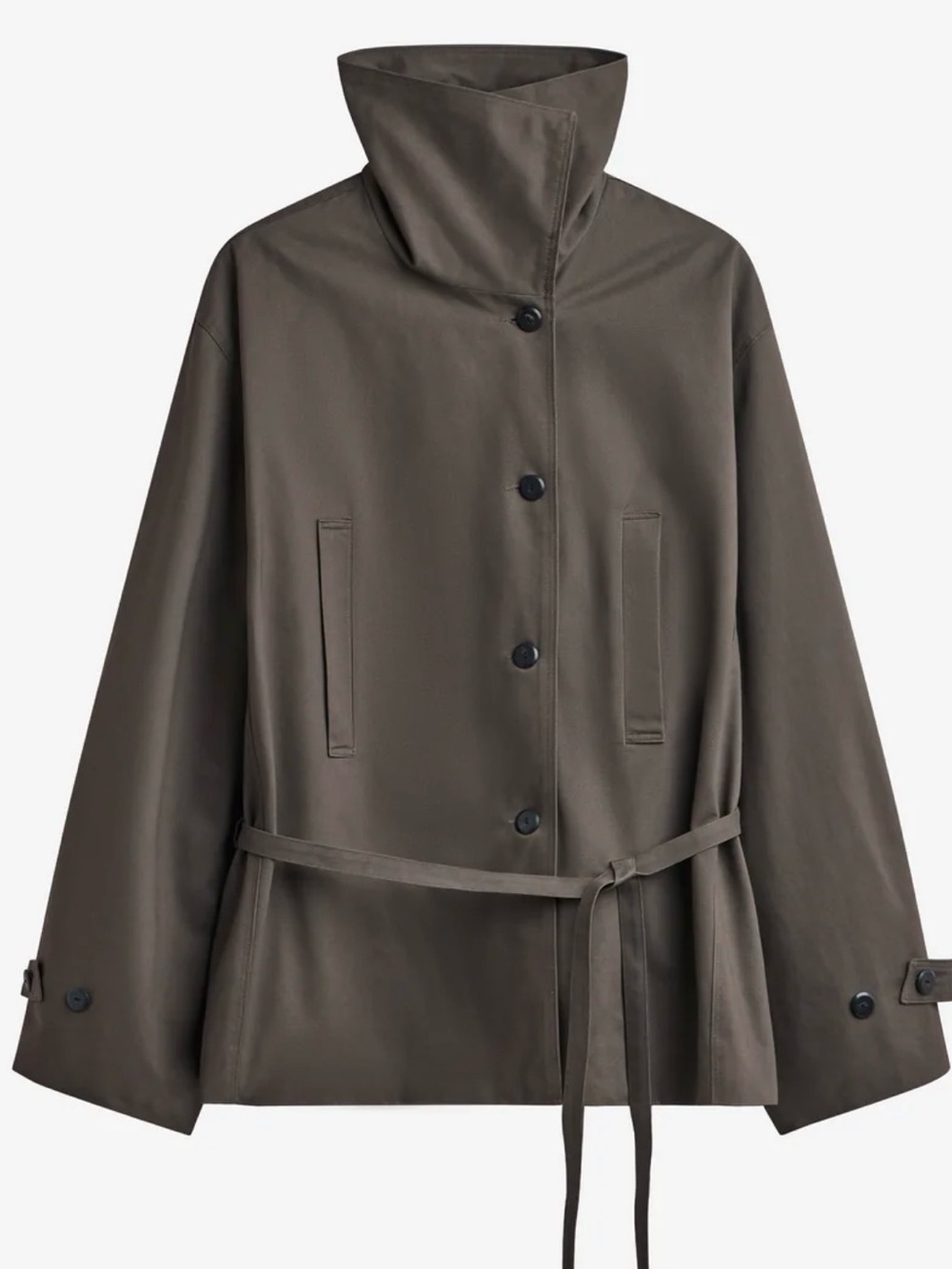 THE FRANKIE SHOP LAHTI BELTED SHORT COAT